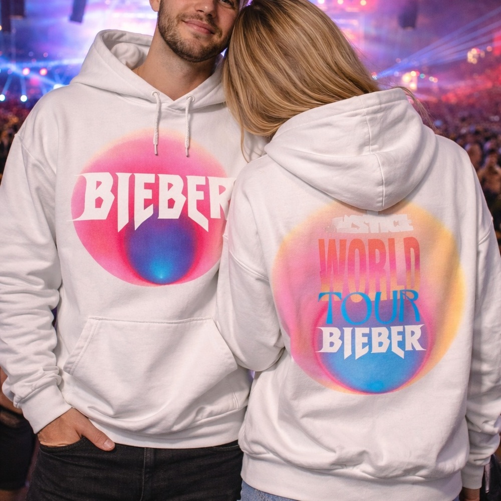 Justin Bieber Justice World Tour Hoodie 2022 Official Merch LA Apparel L Heavy - Picture 2 of 15